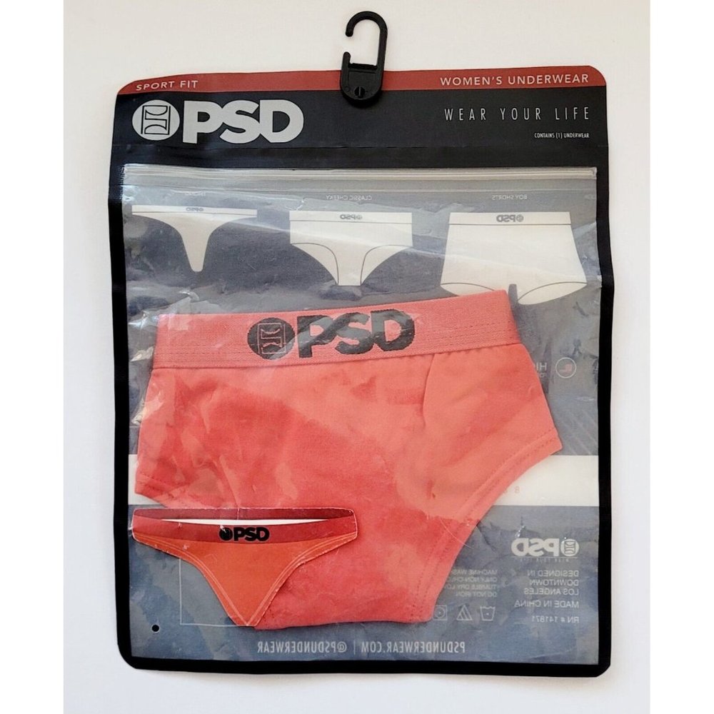 PSD Underwear Womens Thong - PSD Underwear Thong Red, Moisture Wicking, Large - Picture 3 of 8